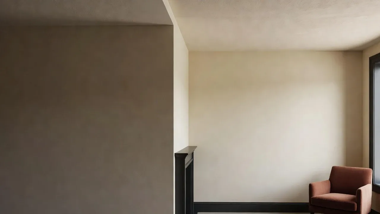 Finished interior showing smooth drywall walls and refined ceiling texture
