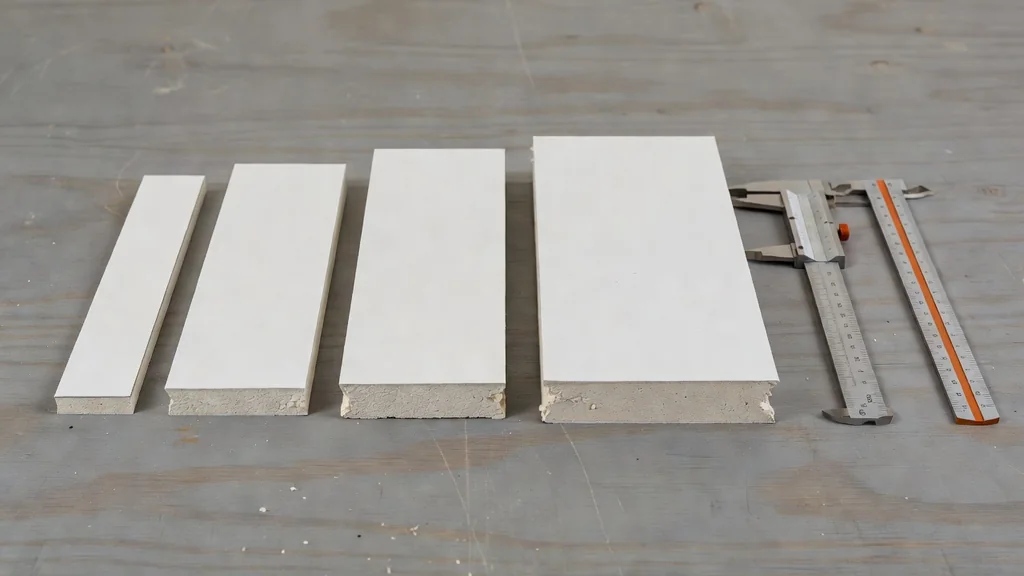 Drywall thickness and layer planning